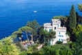 Italy. Liguria. Portofino. A luxury villa in a costline of Portofino