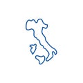 Italy line icon concept. Italy flat vector symbol, sign, outline illustration.