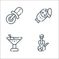 Italy line icons. linear set. quality vector line set such as violin, drink, pepperoni