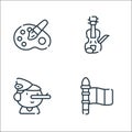 italy line icons. linear set. quality vector line set such as italy, pinocchio, violin