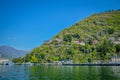 Italy, Lombardy, Como lake and city landscape view