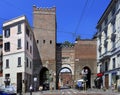 Italy - Lombardy - Milan - medieval Porta Ticinese gate by the Corso di Porta Ticinese
