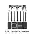 Italy, Longobardi, Calabria, Travels Landsmark travel landmark vector illustration Royalty Free Stock Photo
