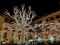 Italy : The Luci d`Artista, Christmas Lights Show in Salerno Royalty Free Stock Photo