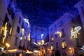 Italy : The Luci d `Artista, Christmas Lights Show at Salerno, December 15, 2019 Royalty Free Stock Photo
