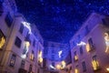 Italy : The Luci d `Artista, Christmas Lights Show at Salerno, December 15, 2019 Royalty Free Stock Photo