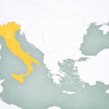 Map of Balkans - Italy