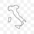 Italy map on transparent background. Vector illustration