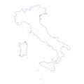 Italy Map - Vector Contour illustration