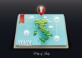 Italy map. Vector illustration decorative design