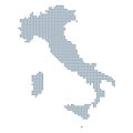Italy Map - Vector Pixel Solid Contour