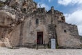 Italy. Matera. Ancient rupestrian Church of Santa Maria de Idris, 12th century. External view Royalty Free Stock Photo