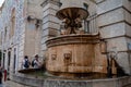 Italy. Matera. Fontana Ferdinandea, monumental artistic fountain building in 19th century AD. now is fed by the Apulian aqueduct Royalty Free Stock Photo