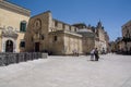 Italy. Matera, UNESCO site and European Capital of Culture 2019. Glimpse of Piazza Vittorio Veneto