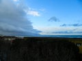 Italy, Mediterranean sea, stormy clouds in Rimini in winter