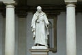 Italy, Milan, Brera Art Gallery (Pinacoteca di Brera), courtyard, monument to the mathematician Bonaventura Cavalieri