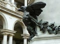 Italy, Milan, Brera Art Gallery (Pinacoteca di Brera), courtyard, statue Napoleon as Mars the Peacemaker, bronze eagle