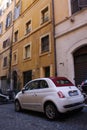 Italy, Milan: Detail of small car.