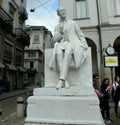 Italy, Milan, Piazza della Scala, monument to Giulio Ricordi di Luigi Secchi