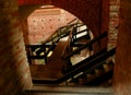 Italy, Milan, Sforza Castle, internal castle stairs