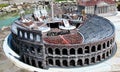 Colosseum of Rome in the theme park `Italy in miniature` Italia in miniatura Viserba, Rimini, Italy