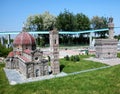 Main monuments of Florence in the theme park `Italy in miniature` Italia in miniatura Viserba, Rimini, Italy