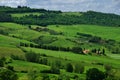 Beautiful scenic landscape with trees and mountains in Tuscany, Italy Royalty Free Stock Photo