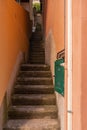 Italy, Monterosso Ã¢â¬â 12 April 2019: a common upstair of Monteorosso, Cinque Terre, Italy