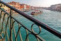 Italy, Murano water boats canal and traditional buildings