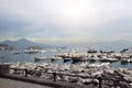 ITALY, NAPLES - SEPTEMBER 21, 2010: small yachts in the bay of Naples