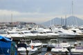 ITALY, NAPLES- SEPTEMBER 21, 2010: small yachts in the bay of Naples