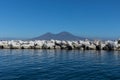 Naples, 13/3/2020,vesuvius , blue sky and rocks