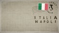 Italy Naples Vintage Mail Envelope Royalty Free Stock Photo