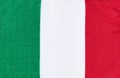 Italy national flag made of fabric cloth
