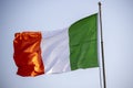 Italy national flag waving in beautiful sky