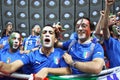 Italy national football team supporters Royalty Free Stock Photo