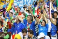 Italy national football team supporters Royalty Free Stock Photo