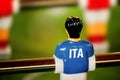 Italy National Jersey on Vintage Foosball, Table Soccer Game Royalty Free Stock Photo