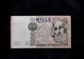 Italy: Old italian monetary, lire mille,March 31, 2020