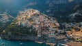 italy old town on the mountain , sea bay