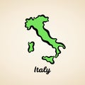 Italy - Outline Map