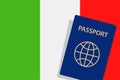 Italy Passport. Italy Flag Background. Vector illustration