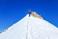 Italy, Pennine Alps, Monte Rosa Mountains, Zumsteinspitze Peak Royalty Free Stock Photo