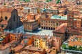 Italy Piazza Maggiore in Bologna old town Royalty Free Stock Photo