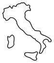 Italy, picture for children to be colored, black and white.
