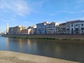 Italy, Pisa - the Arno river. Royalty Free Stock Photo