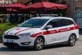 Italy, Pisa, city municipal police car Royalty Free Stock Photo