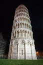 Italy, Pisa, July 21, 2013: Leaning tower in Pisa - Italy at night