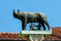 Italy, Pisa, Statue of the female wolf with Romulus and Remus, Opera della Primaziale