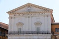 Italy, Pisa, pediment of the facade of the City Archives